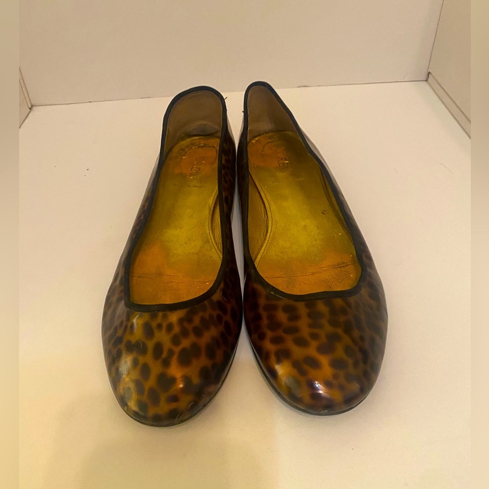Ann Taylor Tortoiseshell Patent Leather Flats